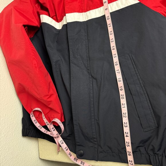 Nautica Windbreaker Jacket Colorblock Blue & Red & White Size L - Picture 14 of 14
